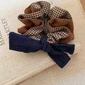 Fabric Gingham Scrunchie Denim Bow Bear Clip 5 Styles view 7