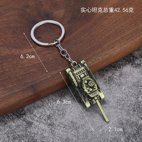 T34 Tank Zinc Alloy Keychain Car Pendant Gift Accessory