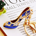 Star Pattern Jeweled High Heel Keychains in Three Colors and Random Option view 2