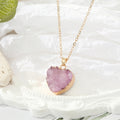 Gold and Silver Tone Druzy Style Pendant Necklaces in Eight Designs view 4