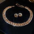 Thirteen Crystal Necklace And Stud Earring Sets In Assorted Colors view 6