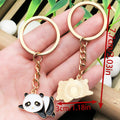 Cartoon Panda Enamel Chain Keychains in 8 Playful Poses view 9