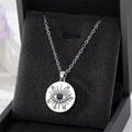 Gold and Silver Tone Crystal Geometric Eye Pendant Necklaces view 4