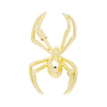 Gold and Silver Sculpted Spider Statement Novelty Brooch Pins view 5