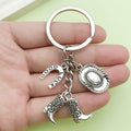 Western Cowboy Charm Keychains in 30 Pictured Variations for Bags and Keys view 1
