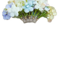 Multicolor Fabric Flower Double Prong Gold Hair Comb Pin view 5