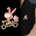 Red Gold Tone Heart Metal Brooch Pin for Jackets and Lapels view 4