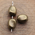 Irregular Pebble Beads in Two Antique Metal Finishes view 4