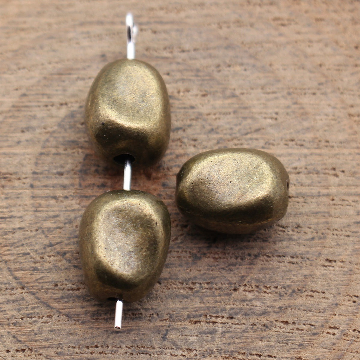 11x9.8x8.2mm 3g Multicolor Zinc Alloy Irregular Stone Shape Loose Metal Beads for DIY Bracelet Jewelry