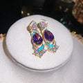 Crystal Enamel Teardrop Earrings Statement Necklaces view 8