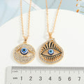 Crystal Evil Eye Pendant Necklaces in Three Gold and Silver Designs view 4
