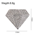 Flower Geometric Crystal Metal Brooch Pin for Jackets and Lapels view 2
