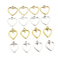 Open Heart Charms in Gold Silver and Mixed Finish Sizes view 5