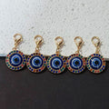 Rhinestone Blue Evil Eye Keychain Gold Lobster Clasp view 4