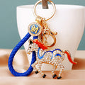 Jeweled Winged Horse Heart Pouch and Fortune Wrist Loop Keychains view 2