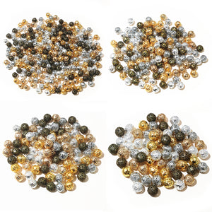 Openwork Round Metal Beads in Twenty Four Size and Finish Options