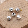 Band Detail Round Spacer Bead in Antique Silver Metal Finish view 2