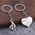 Metal Couple Keychain Pair Valentine Gift Pendant Set