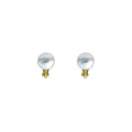 Double Pearl Look Gold Tone Clip On Stud Style Earrings view 5