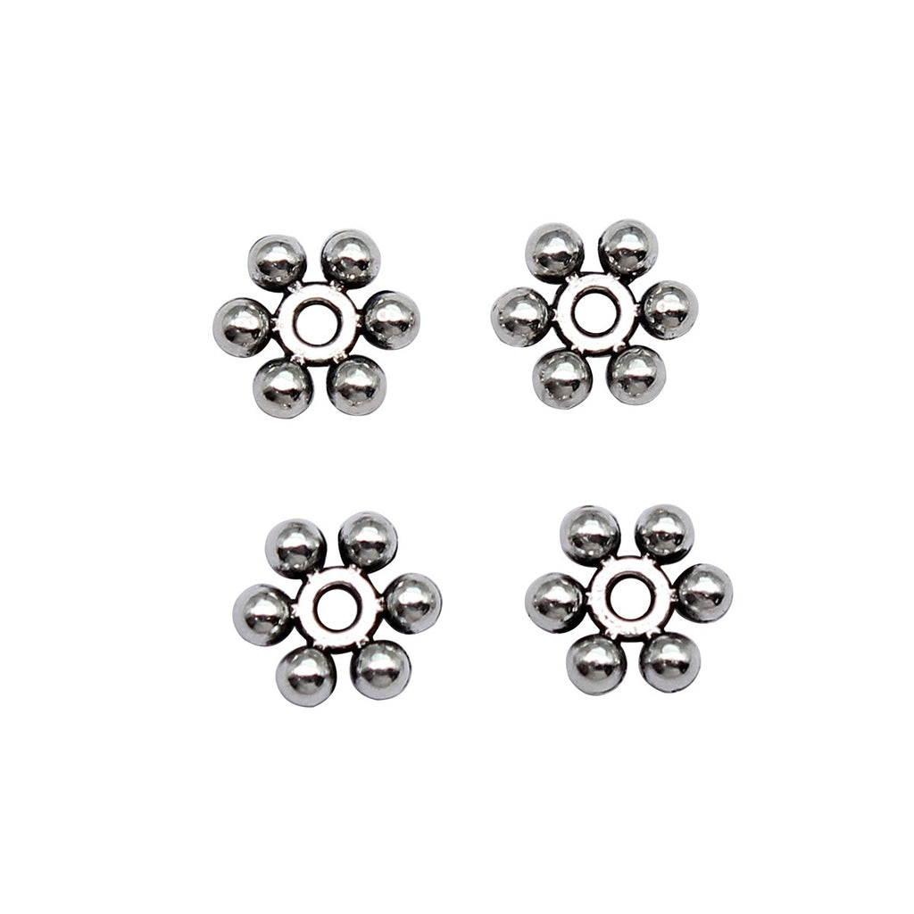 7x7mm 0.26g Multicolor Zinc Alloy Round Spacer Beads for Bracelet Necklace DIY Jewelry Making