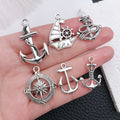 Antique Silver Nautical Theme Metal Charms with 30 Listed Options view 2