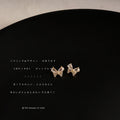 Mini CZ Heart Butterfly Pearl Ginkgo Stud Drop Earrings view 11