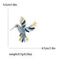 Multicolor Crystal Hummingbird Brooch in Three Colorways view 7