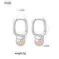Freshwater Pearl Huggie Earrings Gold Steel Nine Styles view 10