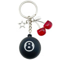 Dice Charm Keychains Featuring White Dice Across 10 Pictured Variations view 12