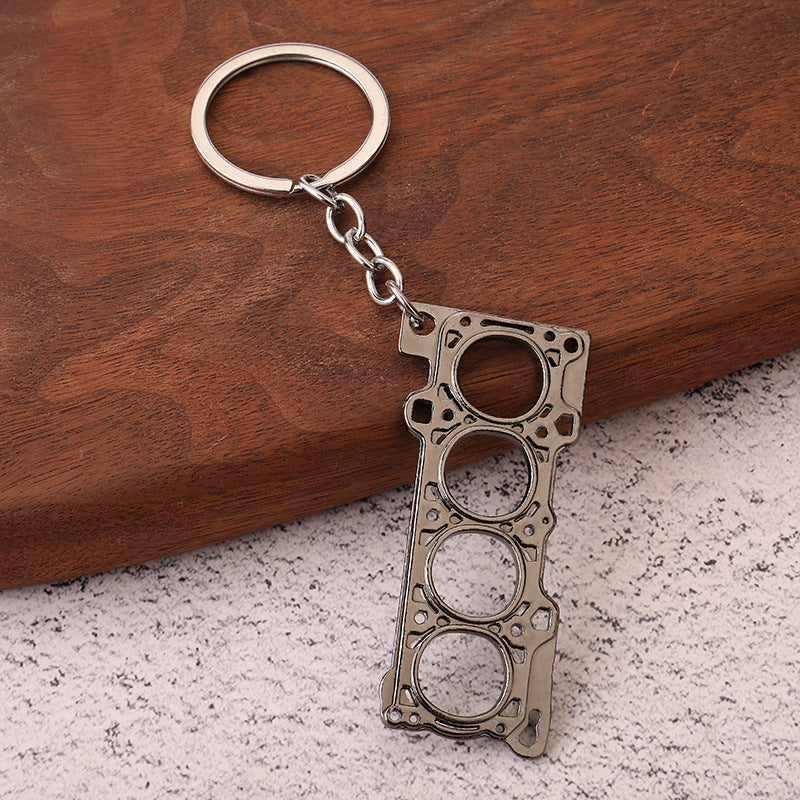Creative Engine Gasket Zinc Alloy Keychain Car Accessory Pendant