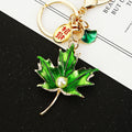 Enamel Maple Leaf Keychains with Pearl Accents in Two Colors plus Assorted view 6
