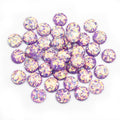 Round Floral Pattern Resin Cabochons in Eleven Colors view 11