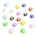 Round Evil Eye Enamel Charms in Nine Colors and Two Tones view 2