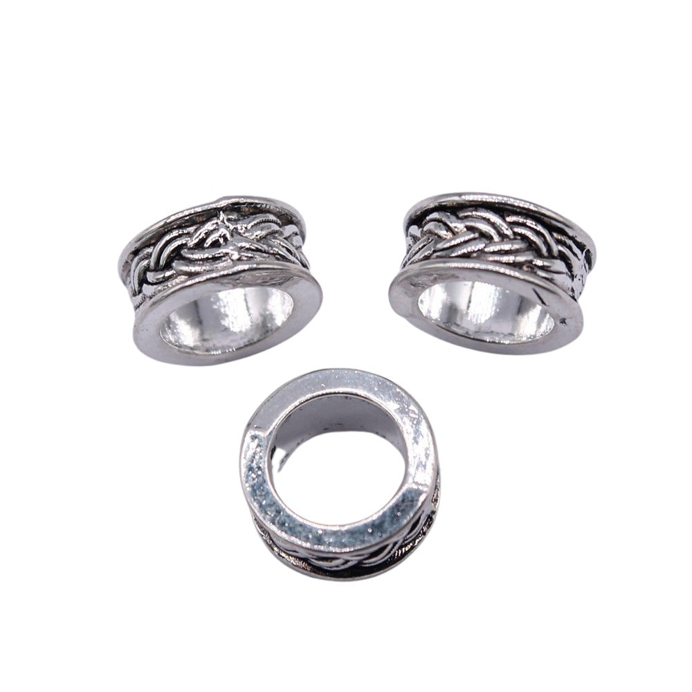 9x9x4mm 0.7g Multi-Color Zinc Alloy Round Large Hole Loose Metal Beads for DIY Bracelet Jewelry Making