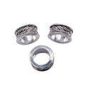 Braided Pattern Large Hole Metal Beads in Two Finishes view 3