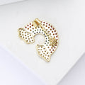 Small Rainbow Crystal Brooch with Cloud Ends for Jackets, Coats, and Scarves view 4