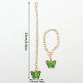 Enamel Butterfly Charm Chain with Gold Lobster Clasp for Bags view 9