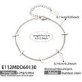 Gold Steel Bar Station Chain Bracelets With Extender view 6