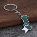 Pakistan Flag Pendant Alloy Keychain Ethnic Style Bag Charm