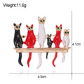 Cat Enamel Metal Brooch Pin for Jackets and Lapels view 2