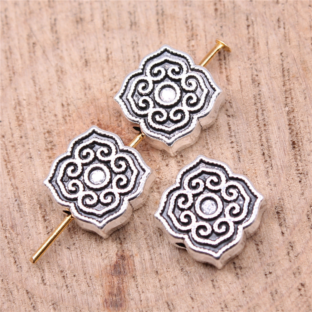 11x5mm 2.6g Multi-Color Zinc Alloy Flower Small Hole Spacer Beads for DIY Bracelet Jewelry Making