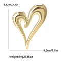 Polished Double Heart Brooch Decorative Metal Pin For Jackets And Lapels view 4