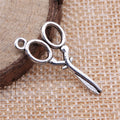 Scissors Pendant Charms in Two Antique Metal Finishes view 2