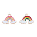 Enamel Rainbow and Cloud Charms in Two Colors for Jewelry and Craft Making view 5