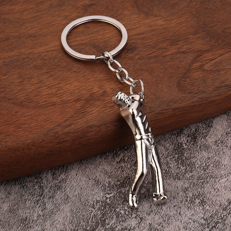 Soccer Basketball Zinc Alloy Metal Keychain Gift Accessory