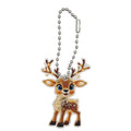 Cartoon Reindeer Acrylic Keychain Ball Chain Flat Charm view 5