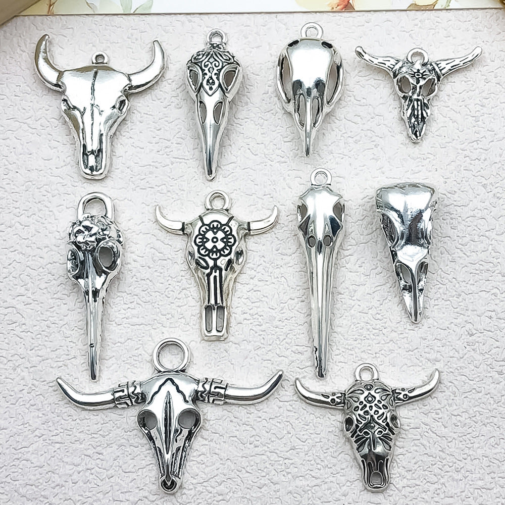 Zinc Alloy Bull Head Totem Charm Pendant for DIY Tribal Bracelet Necklace Jewelry Making
