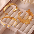 Flower Open Cuff Bangle Crystal Pave Tip Hinged Gold Bracelet view 4