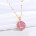 Gold Tone Crescent Moon and Star Medallion Necklaces in Three Colors view 4