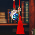 Mixed Gem Holding and Jeweled Dolphin Vehicle Hanging Ornaments in Six Colors view 1